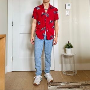 Hollister Floral Button Down